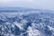 Aerial view of Rocky Mountains