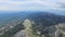 Aerial view of rocky mountains of Makarska, Croatia