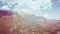 aerial view of a rocky wall and valley in the mountain area italy abruzzo