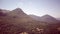 aerial view of a rocky wall and valley in the mountain area italy abruzzo