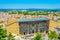 Aerial view of roman amphitheater in Orange, France