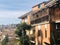 Aerial view of rome city with amazing balconies and windows apartments in rome italy