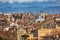 Aerial view of the Rome city with beautiful architecture, Italy