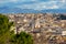 Aerial view of the Rome city with beautiful architecture, Italy