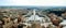 Aerial view of Rome city from St Peter Basilica roof