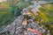 Aerial view of Ronda village, a village with white houses at the edge of cliffside in Andalusia, Spain