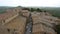 Aerial view of the roofs of Montepulciano and the surrounding countryside, in 4K