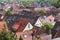 Aerial view at the roofs of a small German town, Breisach, South Germany