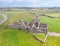 Aerial view of Ross Errilly Friary in Ireland