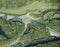 Aerial View : Roundabout in the countryside