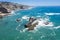 Aerial View of Rugged California Coastline