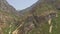 Aerial view of a rugged canyon in the high-desert mountains