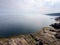 Aerial view of rugged coastline