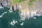 Aerial View of Rugged, Rocky Oregon Coastline