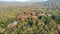 Aerial view of ruin of Seema hotel in the jungle