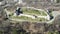 Aerial view of Ruins of Ancient Byzantine fortress The Peristera in town of Peshtera, Bulgaria