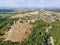 Aerial view of ruins of ancient Mezek Fortress, Bulgaria