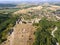 Aerial view of ruins of ancient Mezek Fortress, Bulgaria