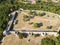 Aerial view of ruins of ancient Mezek Fortress, Bulgaria