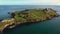 Aerial view. Ruins. Dalkey island. Dublin. Ireland