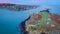 Aerial view. Ruins. Dalkey island.Dublin. Ireland