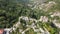 Aerial view of ruins of Medieval Asen`s Fortress, Asenovgrad, Bulgaria