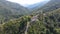 Aerial view of ruins of Medieval Asen`s Fortress, Bulgaria