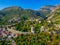 Aerial view of ruins of Stari Bar in Montenegro