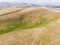 Aerial view of rural landscape in Zlatibor mountain, Serbia