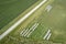 Aerial view of rural Nebraska landscape