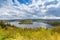 Aerial view of the Rursee lake at the Eifel