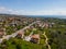 aerial view of s a modern residential neighborhood in Euxinograd, Varna. The sleek, stylish buildings are surrounded by