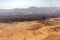 Aerial View of the Sahara Desert seen from the airplane - Egypt Africa