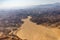 Aerial View of the Sahara Desert seen from the airplane - Egypt Africa