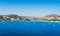 Aerial view of sailboats floating in the sea, Paros, Greece