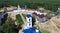 Aerial view of Saint Nikolas women monastery on Solba river