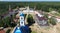 Aerial view of Saint Nikolas women monastery on Solba, Yaroslavl