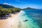 Aerial view of Sairee Beach or Sai Ri Beach in koh Tao, Thailand