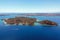 Aerial view of Sakatia island, near to Nosy be island,Madagaskar