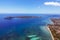 Aerial view of Sakatia island, near to Nosy be island,Madagaskar