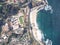 Aerial view of the salinas beach