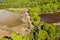 Aerial view of Saline salt marsh