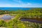 Aerial view of Saline salt marsh