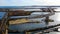 Aerial view of salt marshes Las Salinas de Santapola, Spain.