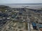 aerial view of Saltend Jetty, Saltend Chemicals Park, Hull.