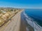 Aerial view of San Clemente coastline town and beach