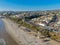 Aerial view of San Clemente coastline town and beach