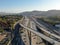 Aerial view of the San Diego freeway