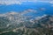 Aerial View of San Francisco Bay Area looking east