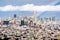 Aerial view of San Francisco`s financial district skyline